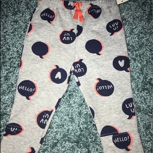 Cat and Jack 6-9 month text pants